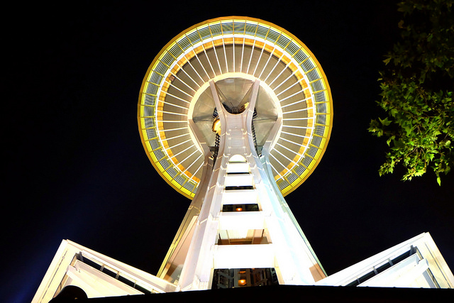 Saturday night at the Space Needle